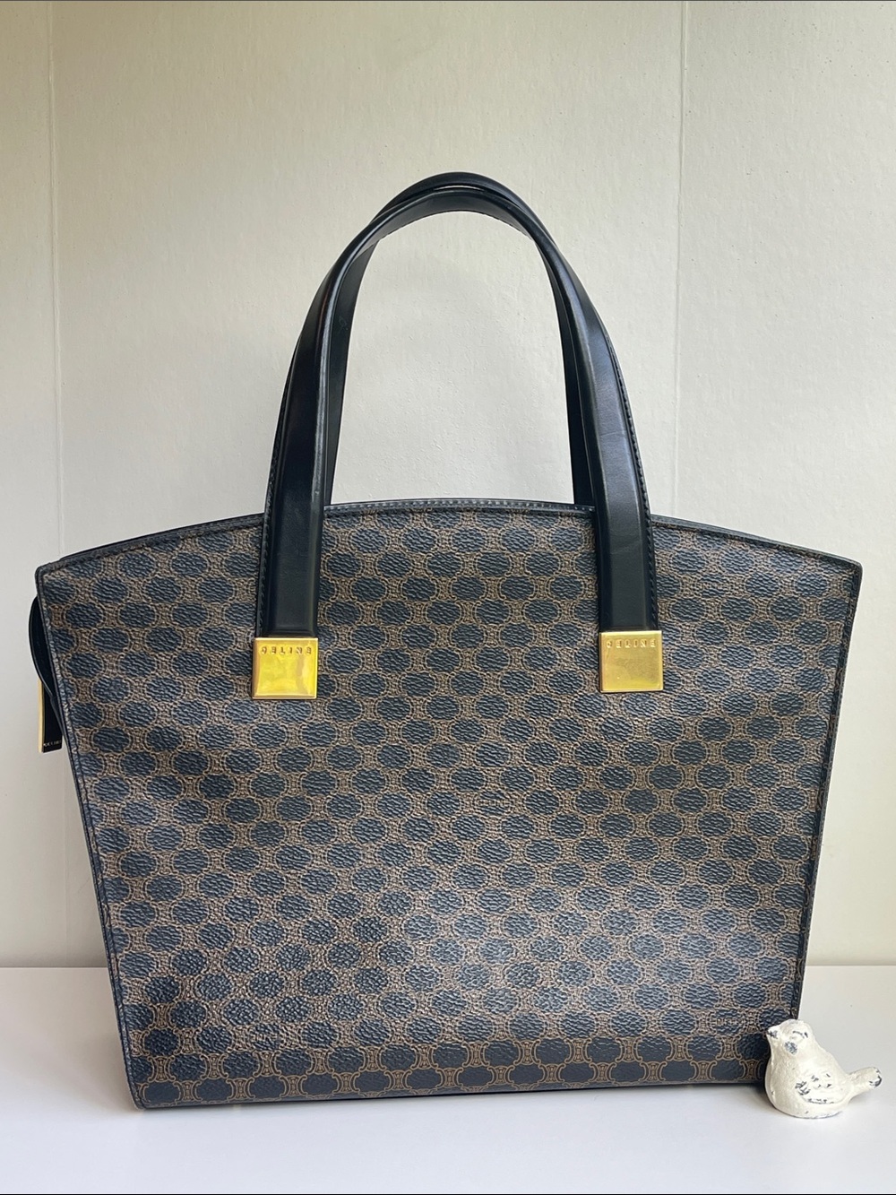 vintage Celine Macadam pattern tote bag